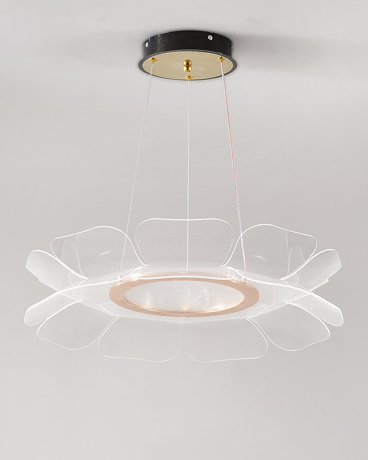 Diff Champagne Gold Acrylic Flower Chandelier-DF2275