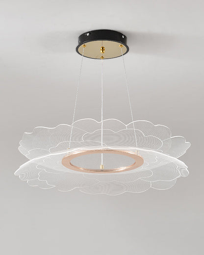 Diff Champagne Gold Acrylic Flower Chandelier-DF2275