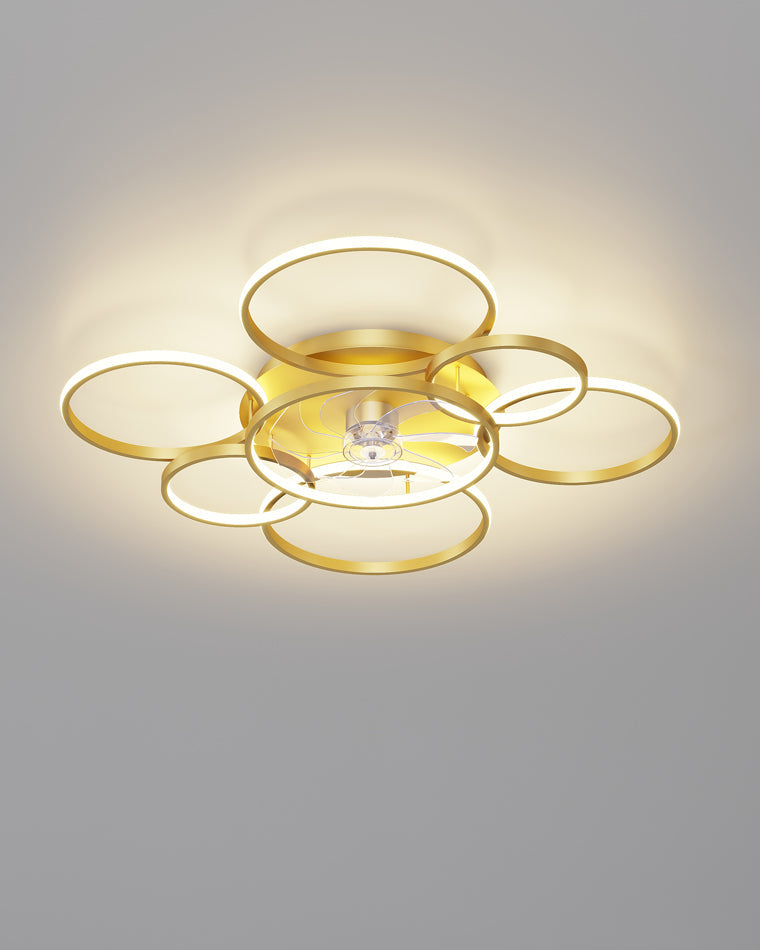 Diff Low Profile Ceiling Fan Chandelier with Remote-DF5050