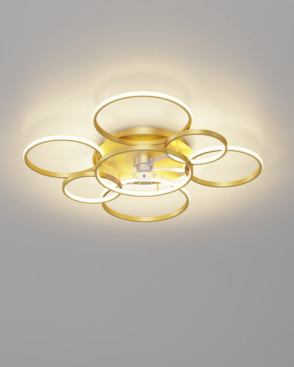 Diff Low Profile Ceiling Fan Chandelier with Remote-DF5050