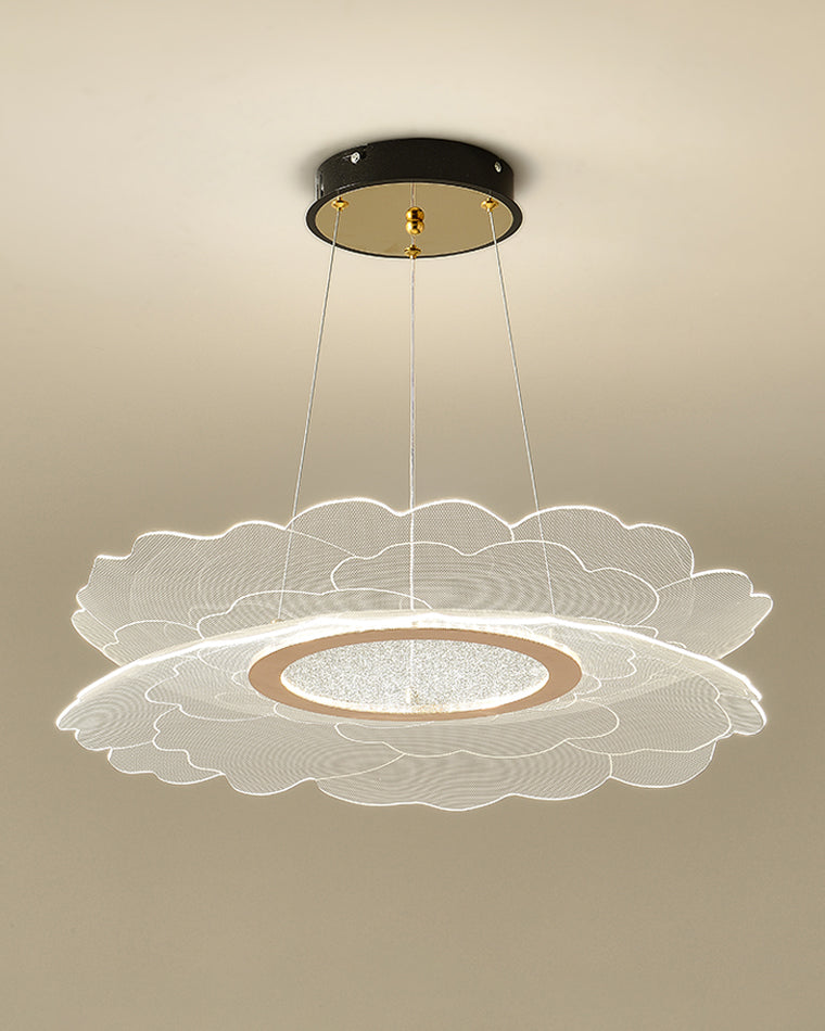 Diff Champagne Gold Acrylic Flower Chandelier-DF2275