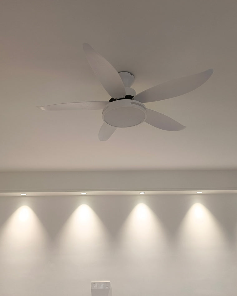 Diff 48" Reversible Quiet Ceiling Fan with Dimmable Light-DF5000