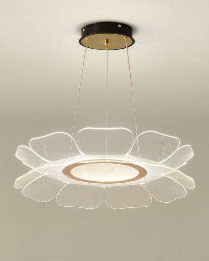 Diff Champagne Gold Acrylic Flower Chandelier-DF2275