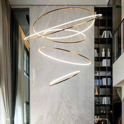 Diff Large Tiered Ring Foyer Chandelier-DF2160