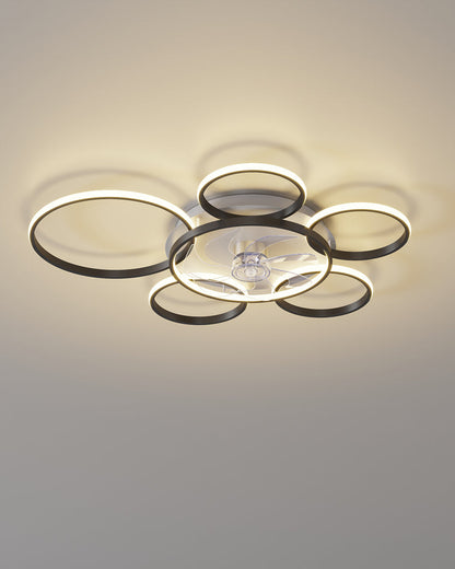 Diff Low Profile Ceiling Fan Chandelier with Remote-DF5050