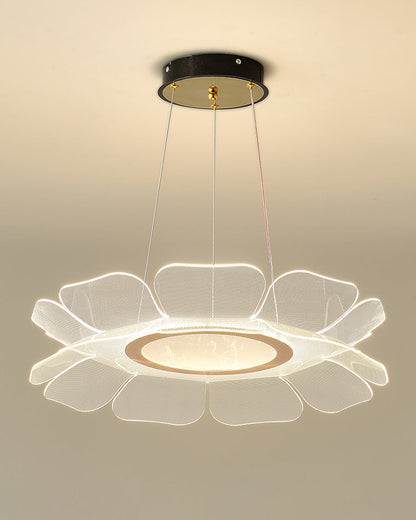 Diff Champagne Gold Acrylic Flower Chandelier-DF2275