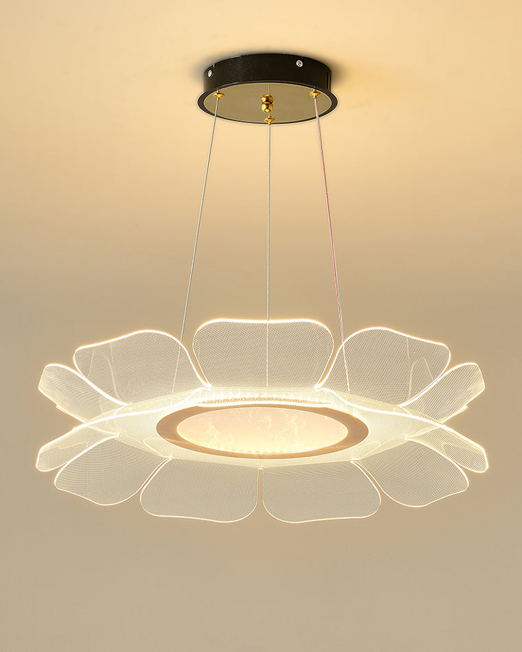 Diff Champagne Gold Acrylic Flower Chandelier-DF2275