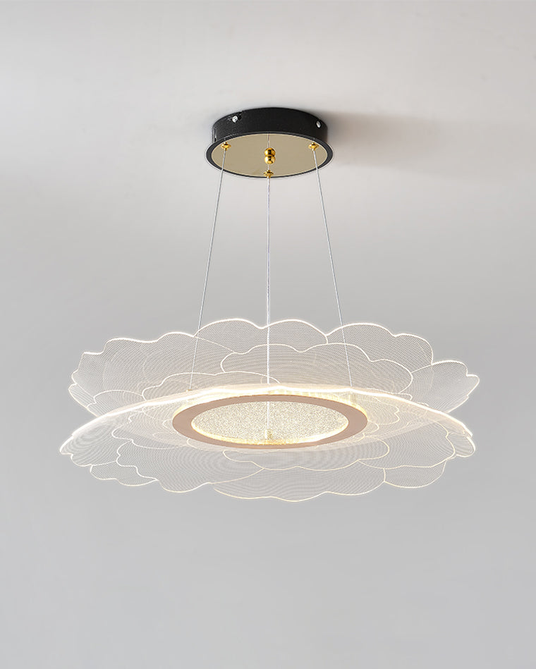Diff Champagne Gold Acrylic Flower Chandelier-DF2275
