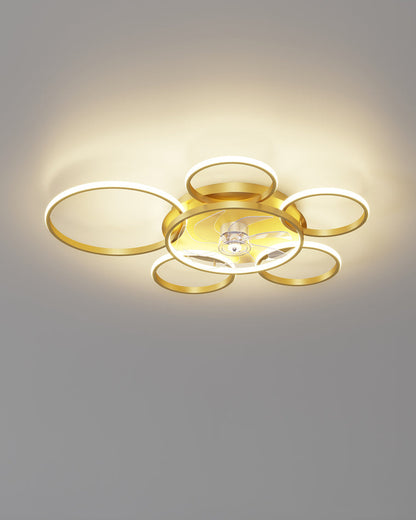 Diff Low Profile Ceiling Fan Chandelier with Remote-DF5050