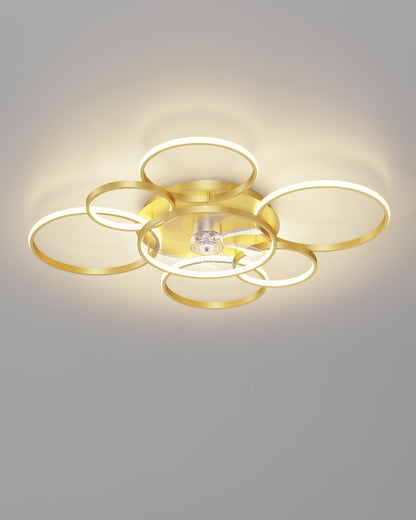 Diff Low Profile Ceiling Fan Chandelier with Remote-DF5050