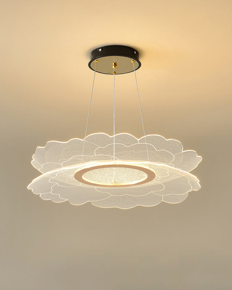 Diff Champagne Gold Acrylic Flower Chandelier-DF2275