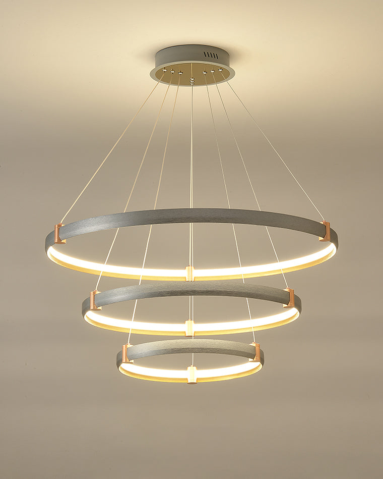 Diff Grey Tiered Circular Led Chandelier-DF2269