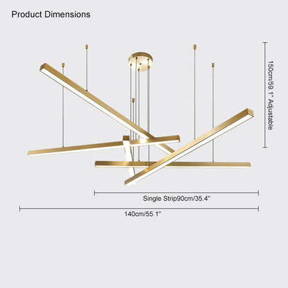 Diff Multi Light Sticks LED Chandelier-DF2018