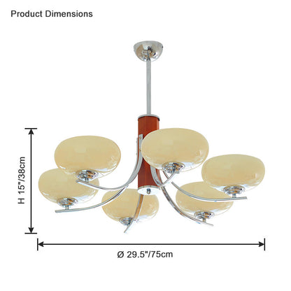 Diff Art Deco Milk Glass Chandelier-DF2302