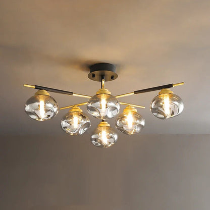Diff Blown Glass Globe Chandelier-DF2261
