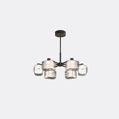 Diff Hollow Rectangular Glass Chandelier-DF2223