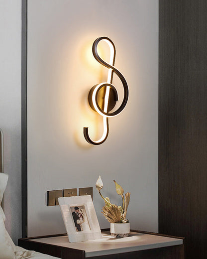 Diff Musical Note Sculptural Wall Sconce-DF6015