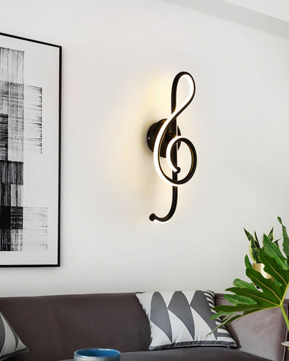 Diff Musical Note Sculptural Wall Sconce-DF6015