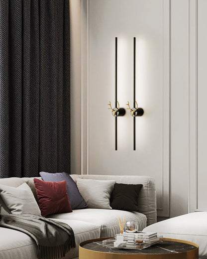 Diff Long Bar Wall Sconce with Antler -DF6019