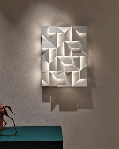 Diff Rectangular Sculptural Art Wall Sconce-DF6020