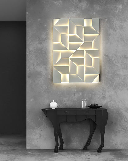 Diff Rectangular Sculptural Art Wall Sconce-DF6020