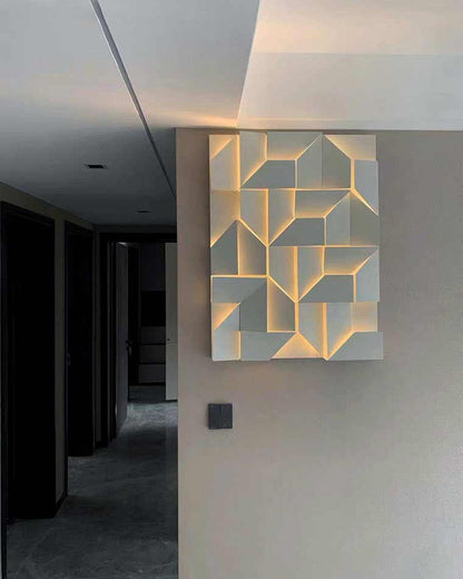 Diff Rectangular Sculptural Art Wall Sconce-DF6020