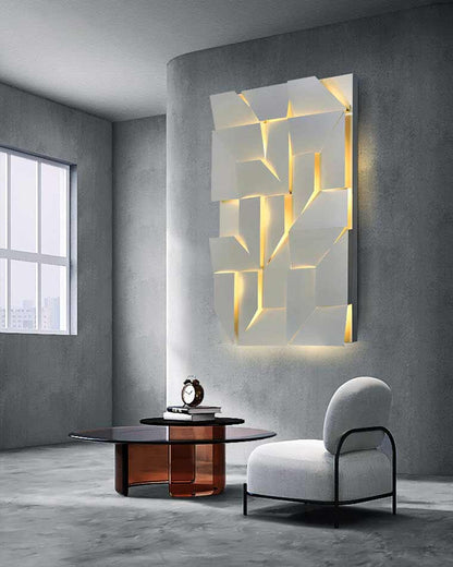 Diff Rectangular Sculptural Art Wall Sconce-DF6020