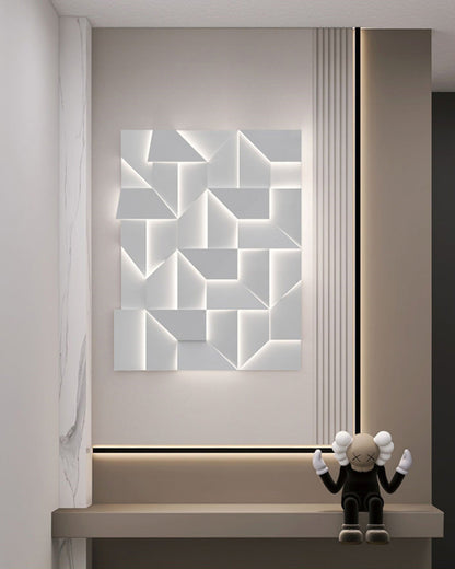 Diff Rectangular Sculptural Art Wall Sconce-DF6020