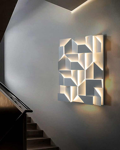 Diff Rectangular Sculptural Art Wall Sconce-DF6020