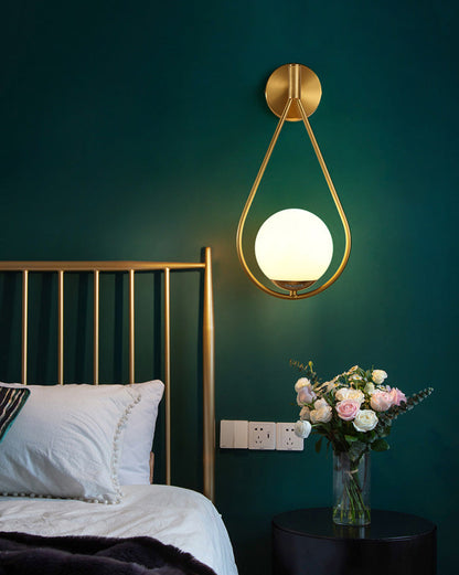Diff Glass Globe Tear Drop Wall Sconce-DF6022