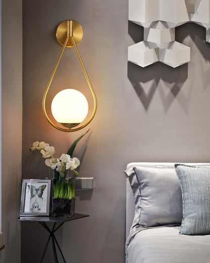 Diff Glass Globe Tear Drop Wall Sconce-DF6022