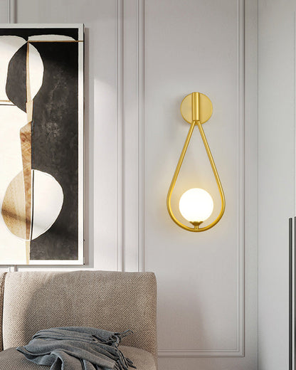Diff Glass Globe Tear Drop Wall Sconce-DF6022
