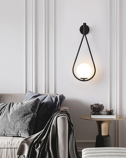 Diff Glass Globe Tear Drop Wall Sconce-DF6022