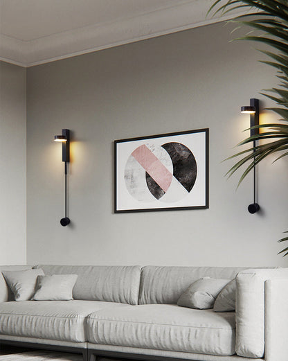 Diff Adjustable Black/Gold Pendulum Wall Sconce-DF6029