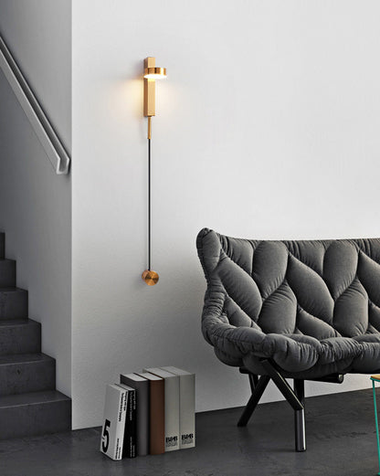 Diff Adjustable Black/Gold Pendulum Wall Sconce-DF6029