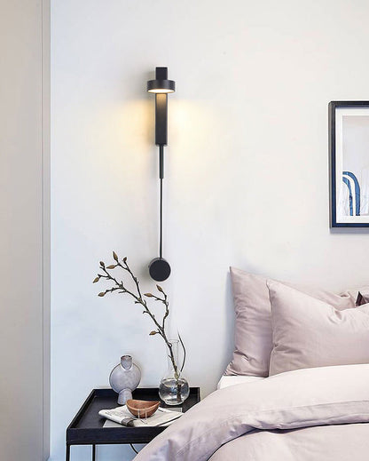Diff Adjustable Black/Gold Pendulum Wall Sconce-DF6029