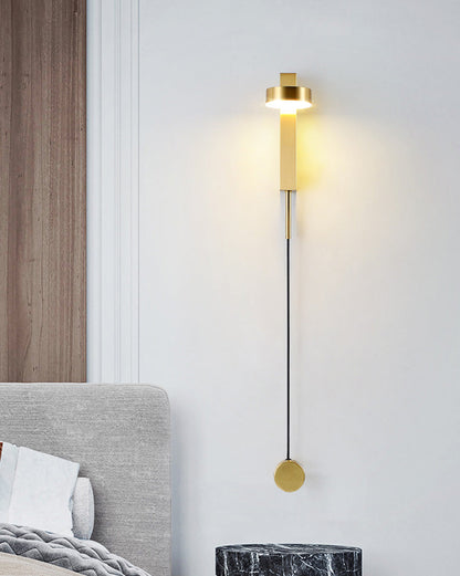Diff Adjustable Black/Gold Pendulum Wall Sconce-DF6029