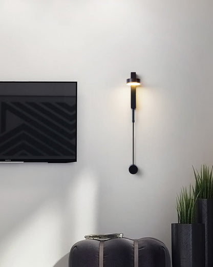 Diff Adjustable Black/Gold Pendulum Wall Sconce-DF6029