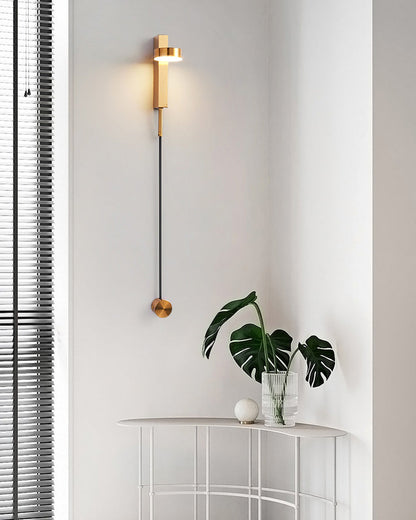 Diff Adjustable Black/Gold Pendulum Wall Sconce-DF6029