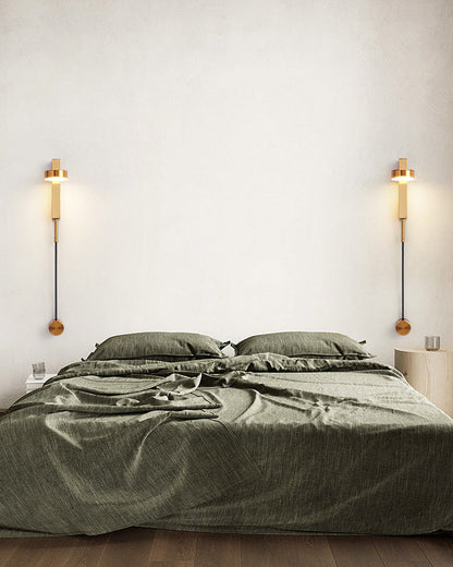 Diff Adjustable Black/Gold Pendulum Wall Sconce-DF6029