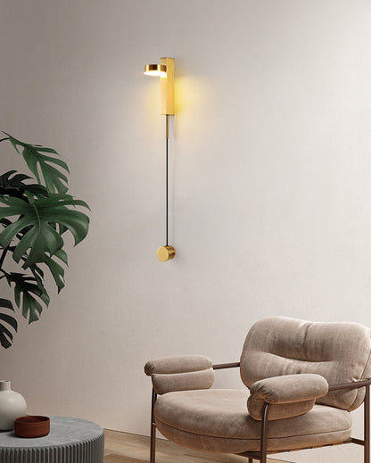 Diff Adjustable Black/Gold Pendulum Wall Sconce-DF6029