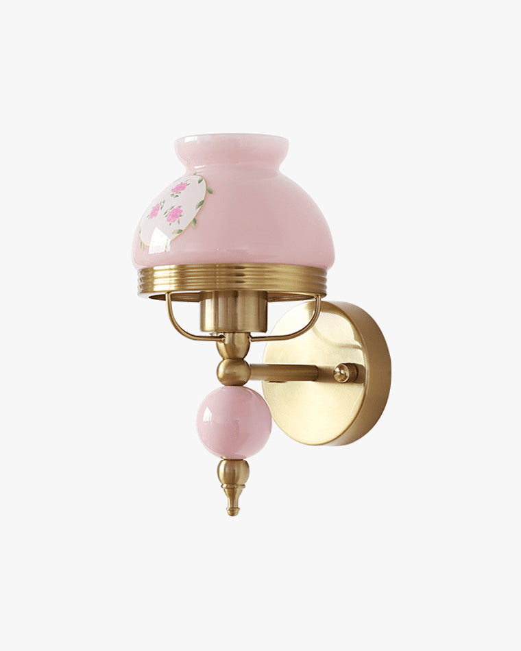 Diff French Pink Glass Wall Sconce-DF6046