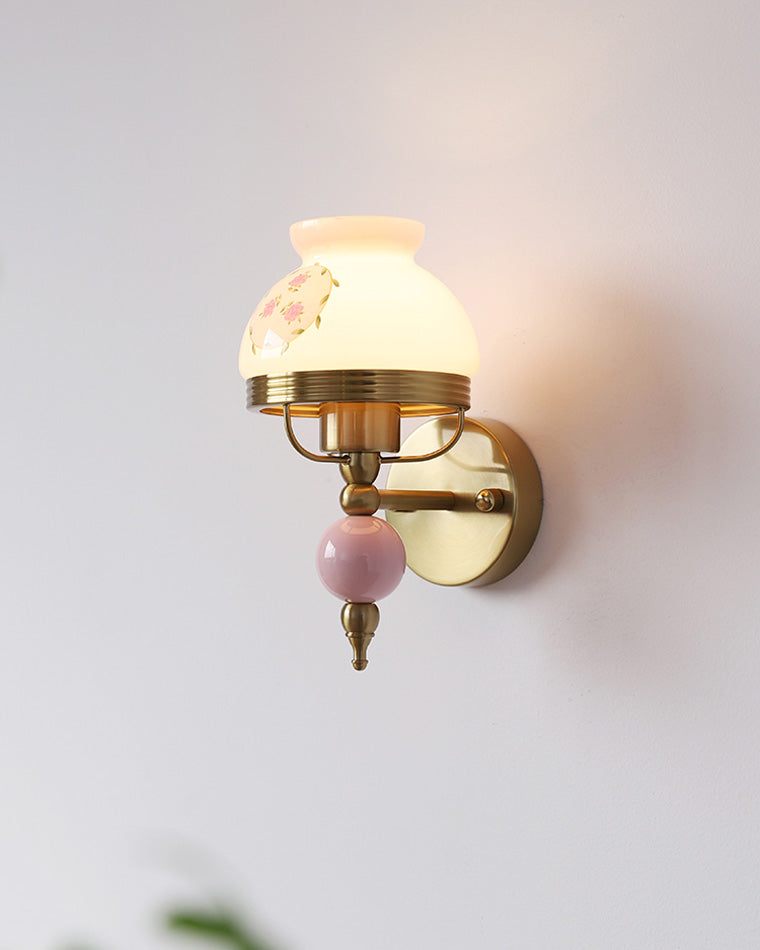 Diff French Pink Glass Wall Sconce-DF6046