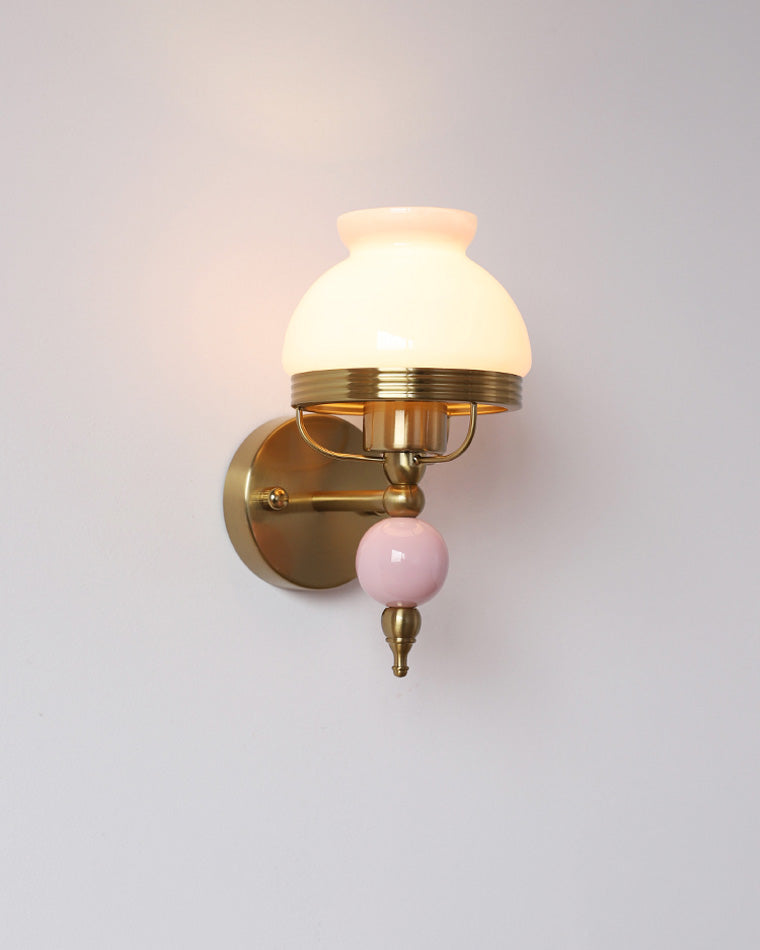 Diff French Pink Glass Wall Sconce-DF6046