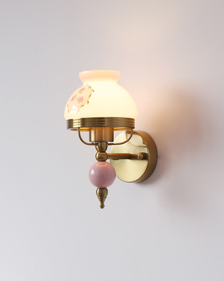 Diff French Pink Glass Wall Sconce-DF6046