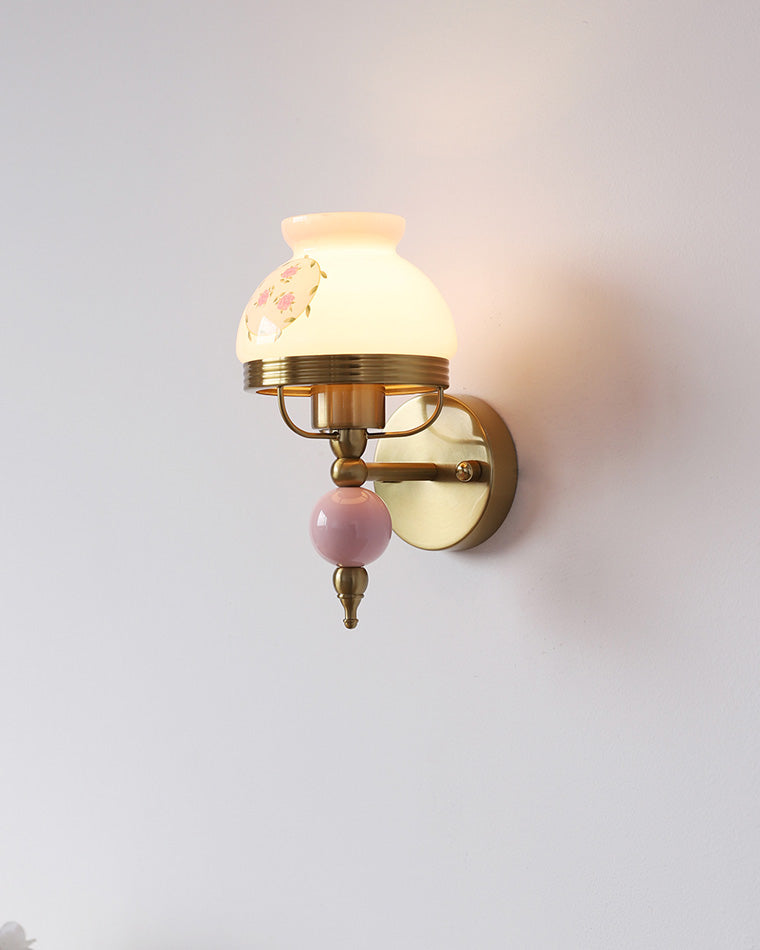 Diff French Pink Glass Wall Sconce-DF6046