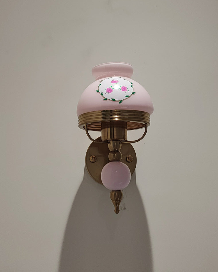 Diff French Pink Glass Wall Sconce-DF6046