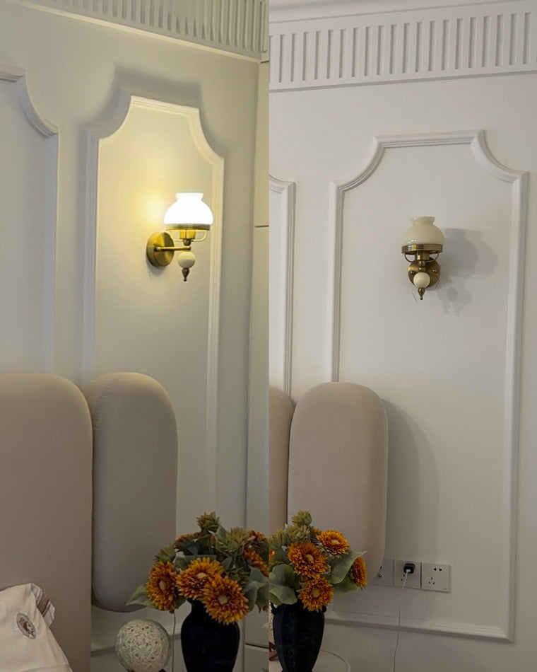 Diff French Pink Glass Wall Sconce-DF6046