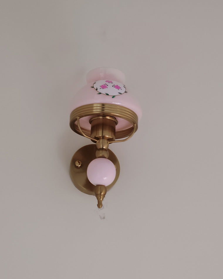 Diff French Pink Glass Wall Sconce-DF6046