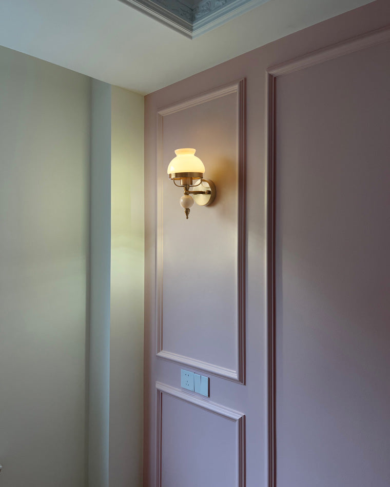 Diff French Pink Glass Wall Sconce-DF6046